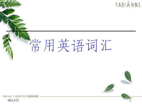 企业培训之常用英语词汇(ppt 20页)