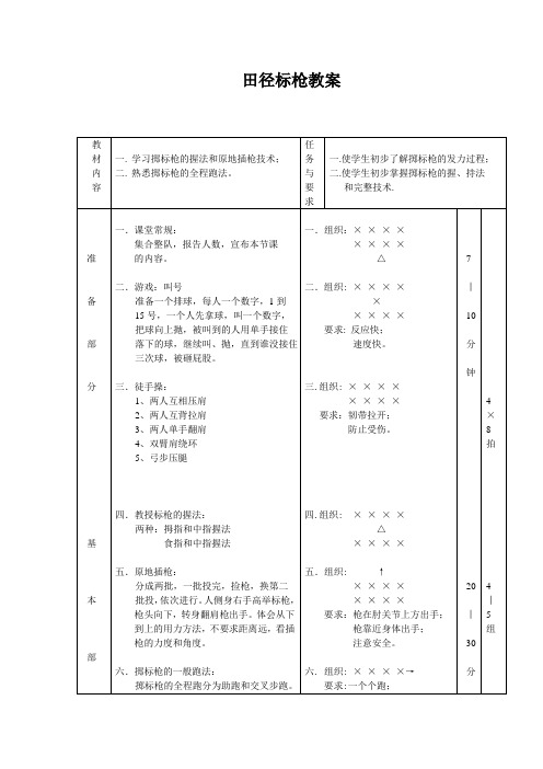 田径教案(标枪