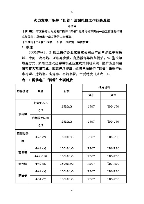 《工作经验总结》word版