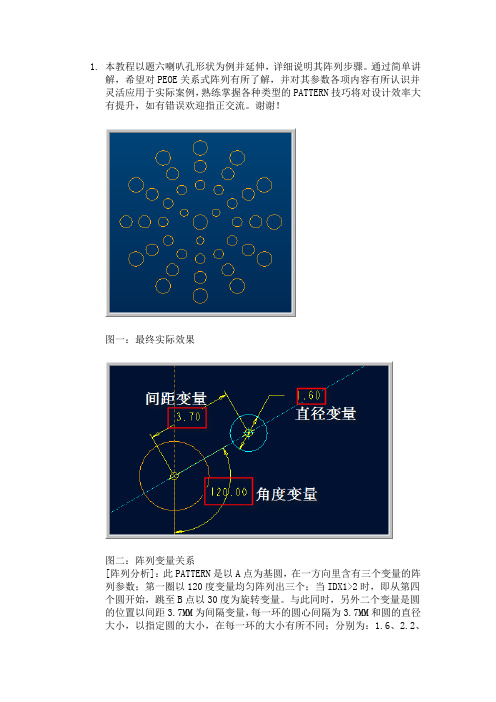 PROE 关系阵列