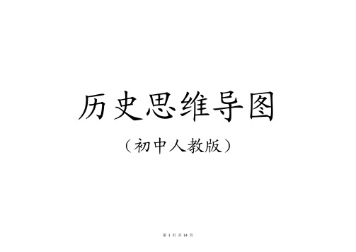 初中历史思维导图(全六册)