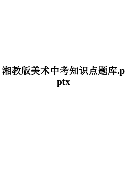 湘教版美术中考知识点题库.pptx