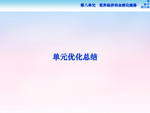 2016年高中历史 第八单元 世界经济的全球化趋势 单元优化总结课件 新人教版必修2