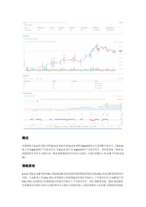 量化交易策略：MACD双均线交叉策略