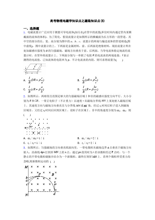 高考物理电磁学知识点之磁场知识点(5)