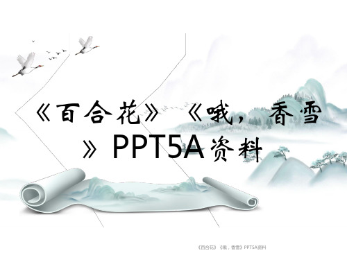 《百合花》《哦,香雪》PPT5A资料