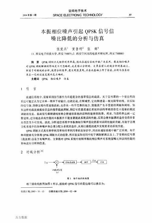 本振相位噪声引起QPS号信噪比降低的分析与真