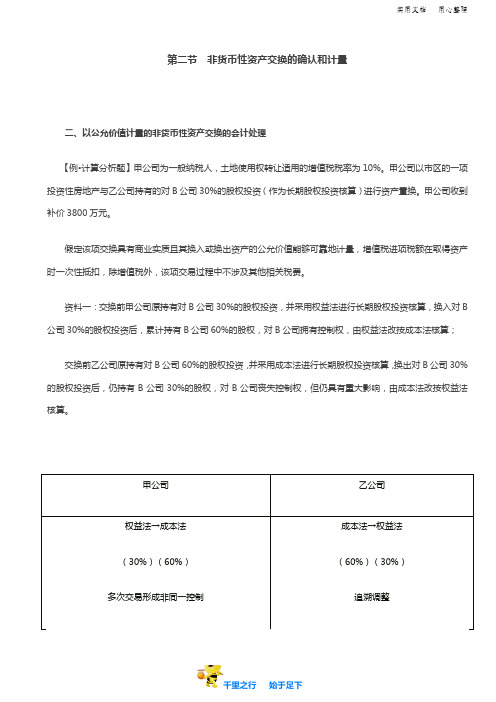 2019中级会计实务107讲第40讲非货币性资产交换的会计处理(2)