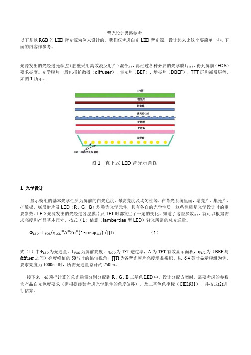 背光源设计思路参考