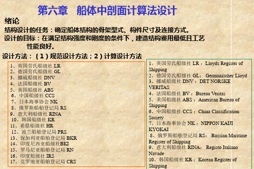 船体中剖面计算法设计