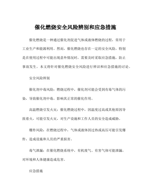 催化燃烧安全风险辨别和应急措施