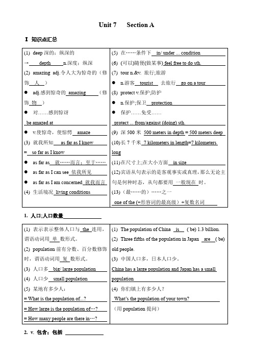 答案八年级下册Unit7课后练习