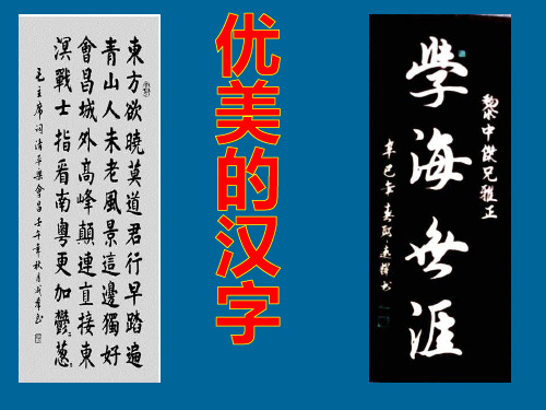 高中语文5.优美的汉字优秀课件