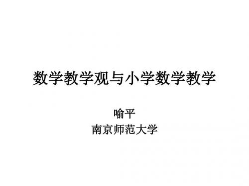 数学教学观与小学数学教学