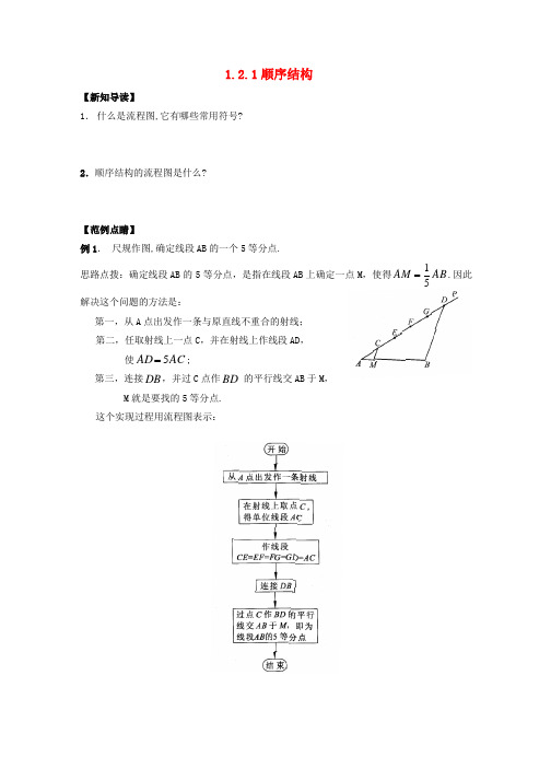 高中数学第1章算法初步1.2流程图1.2.1顺序结构练习无答案苏教版必修3word版本