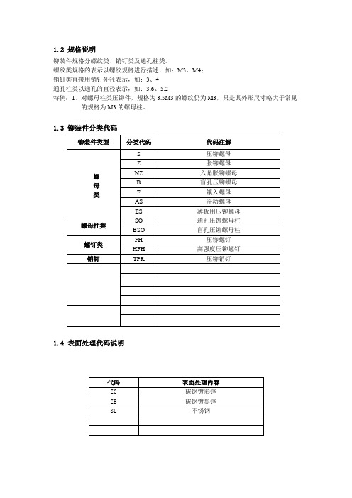 铆柱规格资料