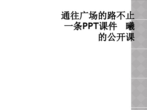 通往广场的路不止一条PPT课件   曦的公开课