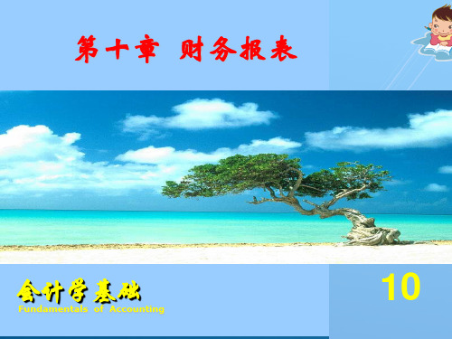 (卢新国)会计学基础第10章 财务报表