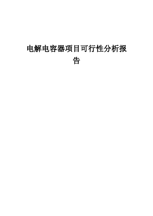 2024年电解电容器项目可行性分析报告