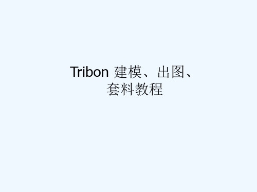 Tribon 建模、出图、套料教程 PPT