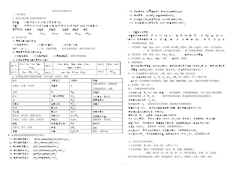 初中化学必背知识点(修正版)