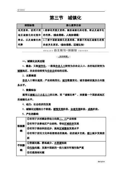 2020-2021地理鲁教版必修第二册教案：第2单元 第3节 城镇化