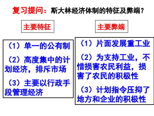 (新)人教版高中历史必修二第21课 二战后苏联的经济改革(共39张PPT)