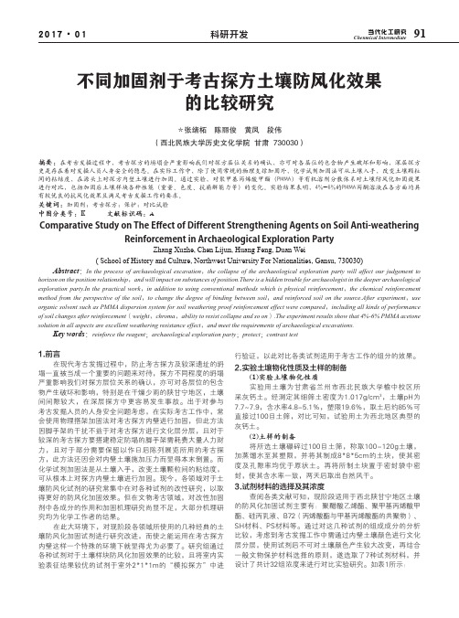 不同加固剂于考古探方土壤防风化效果的比较研究