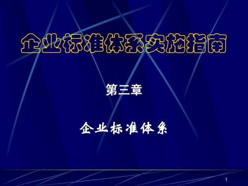 体系 3 企业标准体系