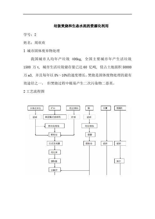 周欢欢-垃圾焚烧与生态水泥的资源化利用