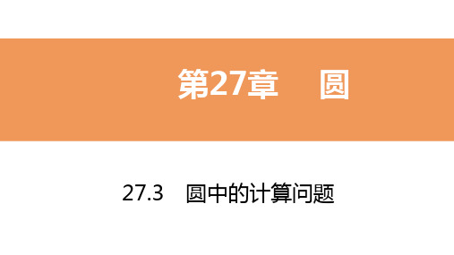 2020年春人教版九年级数学下册同步练习：27.3 圆中的计算问题第1课时