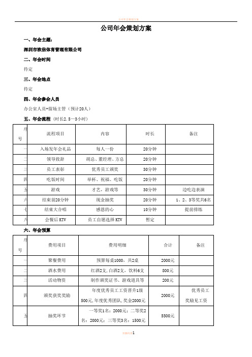 小型公司(50人)年会策划方案.47939