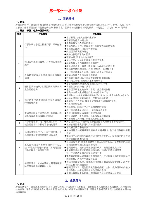 人力资源通用素质模型(完整版)