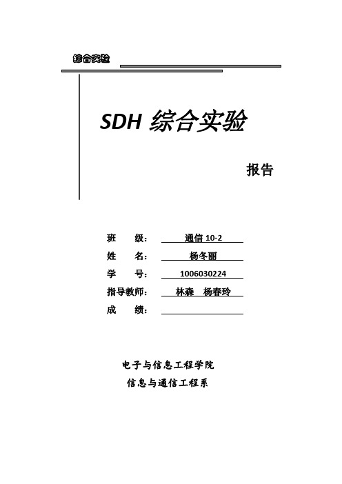 SDH实验报告