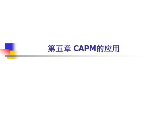 第五章CAPM的应用(证券投资学-北大,杨云红)