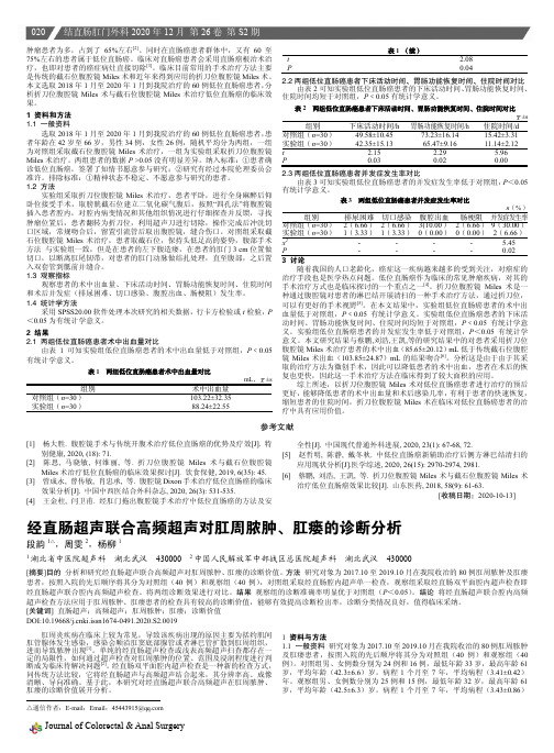 经直肠超声联合高频超声对肛周脓肿、肛瘘的诊断分析