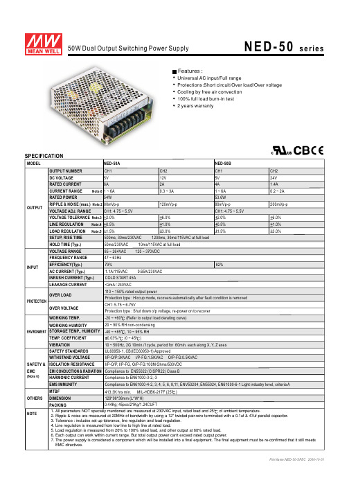 NED-50中文资料