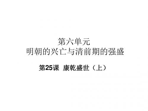 高一历史康乾盛世课件