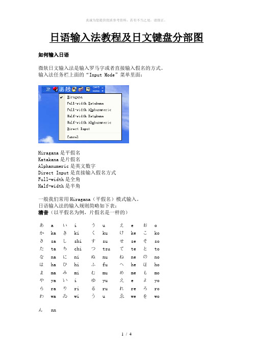 日语打字法(简易教程)