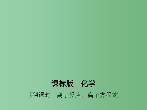 高考化学一轮复习 考点3 离子反应、离子方程式(第4课时)离子反应、离子方程式