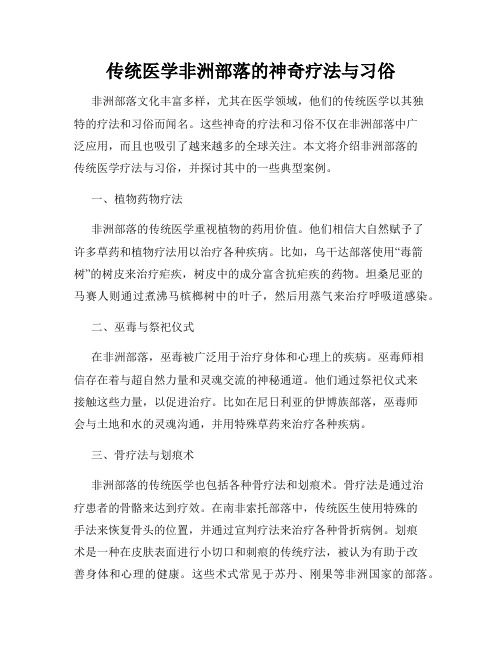 传统医学非洲部落的神奇疗法与习俗