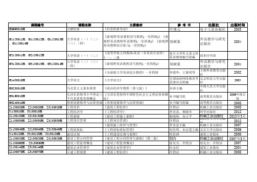 哈工大函授课程所用教材