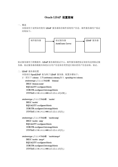 Oracle LDAP设置指南