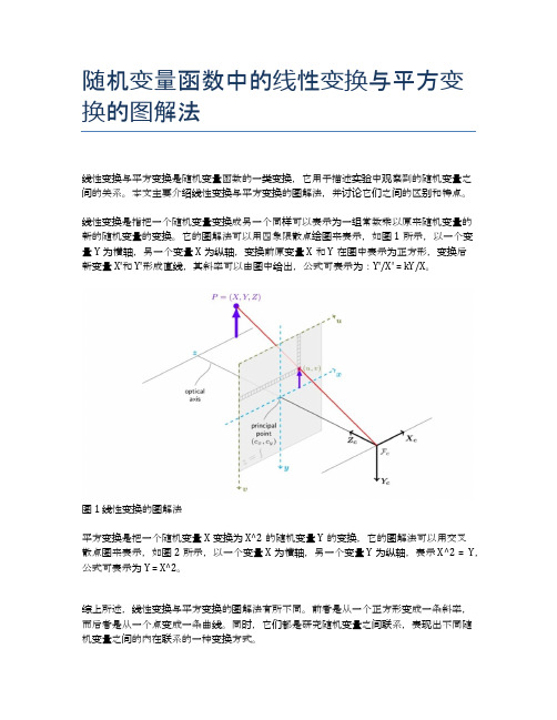 随机变量函数中的线性变换与平方变换的图解法