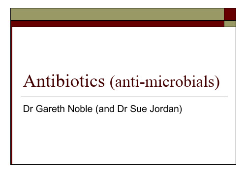 Antibiotics (anti-microbials)