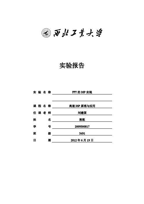 实验报告1   FFT的DSP实现