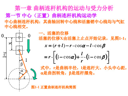 第一章_曲柄连杆机构的运动与受力分析