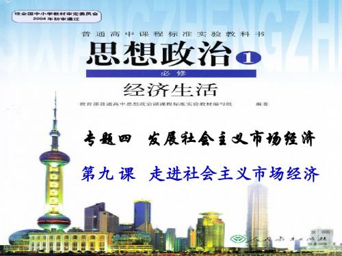 人教版高中政治经济生活第九课 走进社会主义市场经济复习课件