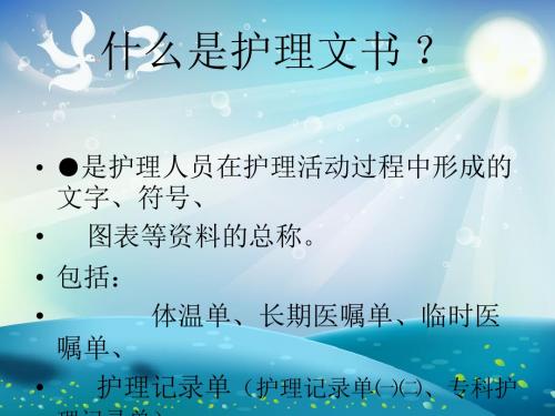 护理文件书写规范课件