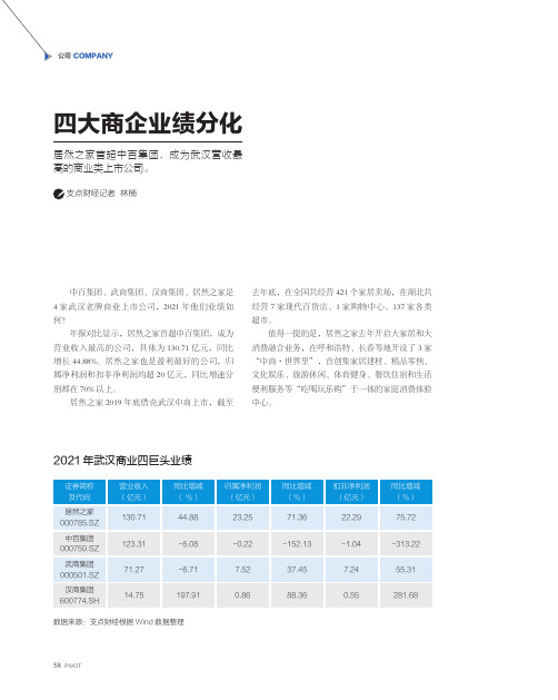 四大商企业绩分化